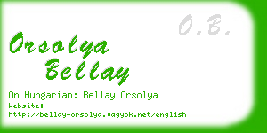 orsolya bellay business card